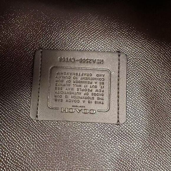 COACH Mollie Tote Large Size In Leather In Silver/Black CV968 NWT - Picture 8 of 12